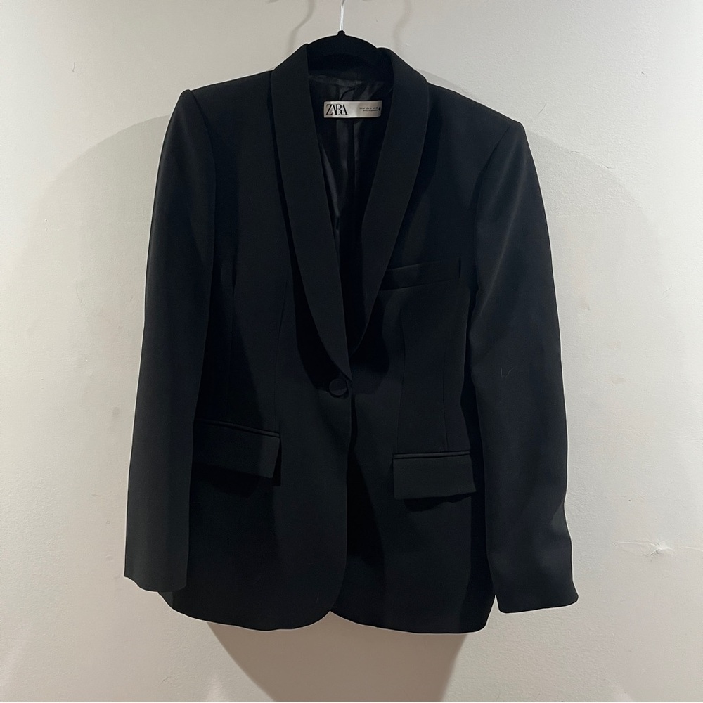 Zara Tuxedo Black Suit Jacket